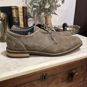 Used Penguin by Munsingwear Men’s Size 12 Tan Leather Wade Oxford Dress Shoes